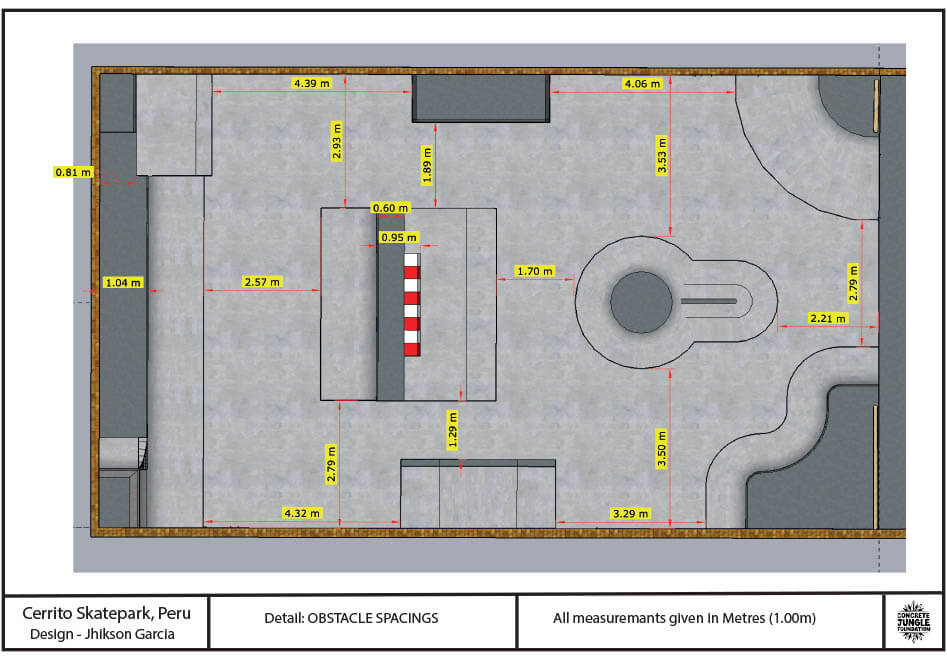 Skatepark design plan for Cerrito, Peru