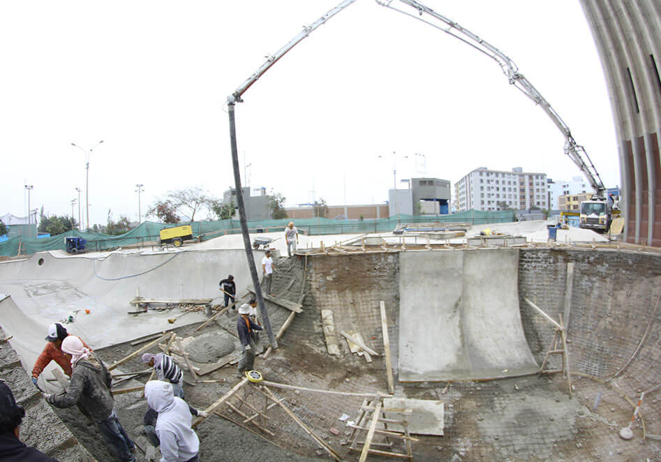 San Borja's skatepark construction, Peru