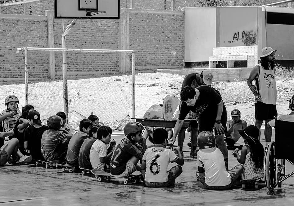 Emilio Rodriguez filming an Edu-Skate class