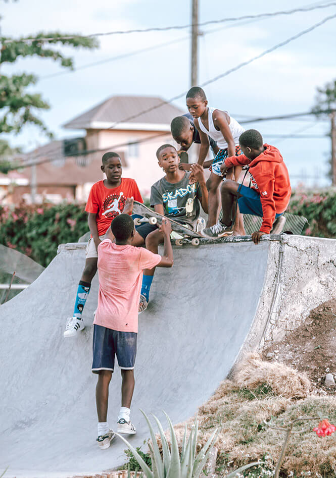 Energetic Nomad on the extension at the Freedom Skatepark