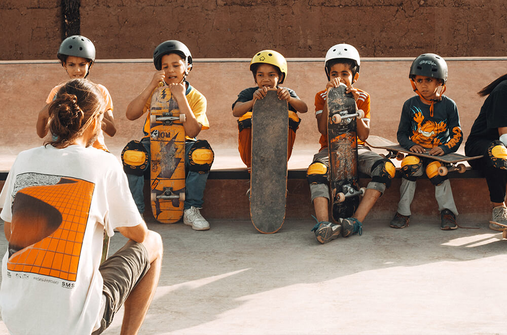 CJF Morocco at the Fiers et Forts skatepark