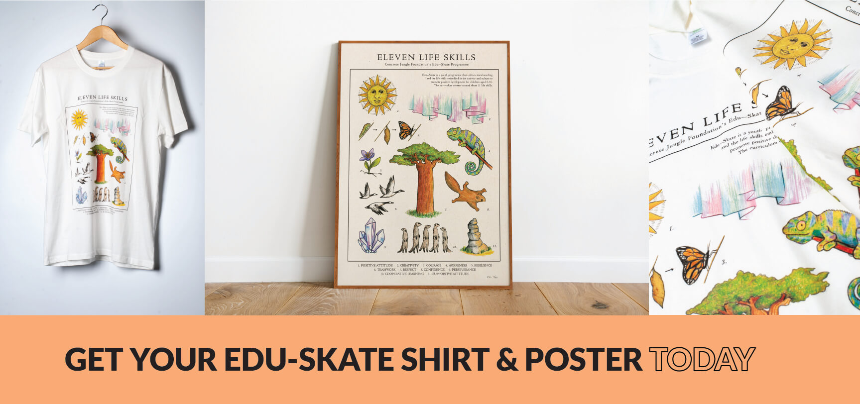 Edu-Skate Tee shirt & Poster