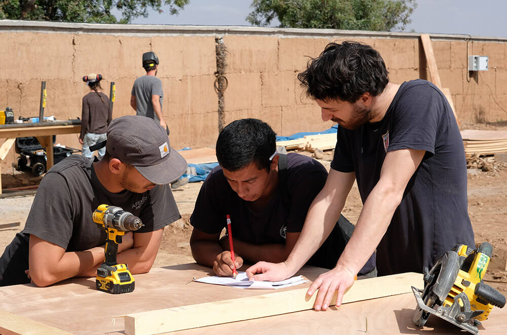 Jhikson Akamine from CJF Peru during the construction of the Cerrito de la Virgen skatepark in Peru