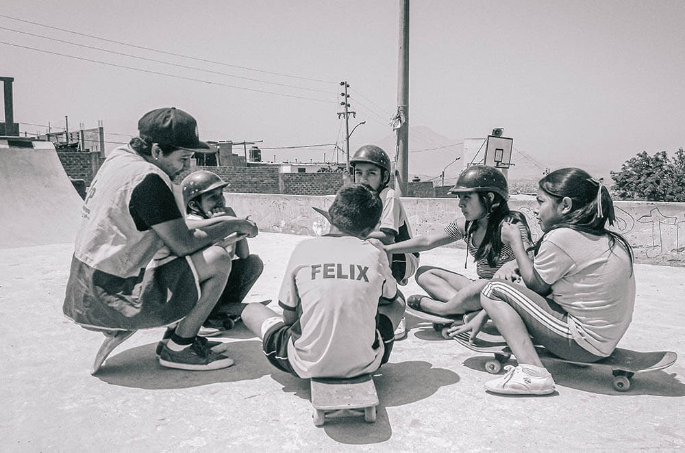 Leila at the Alto Trujillo Skatepark in Peru