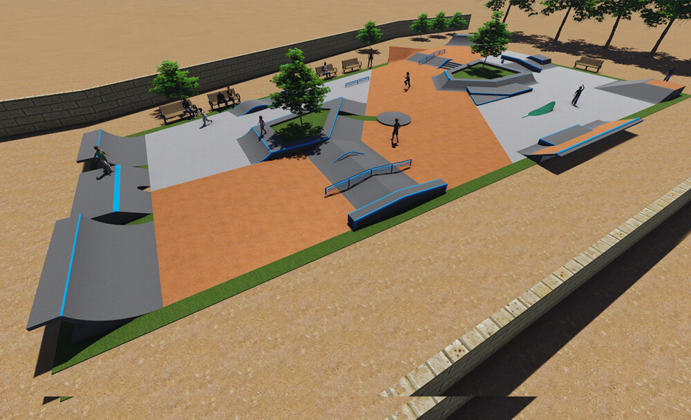 Design of the CJF Morocco's skatepark with Bog Skate Ramps