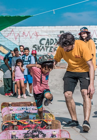 Edu-Skate class in Peru